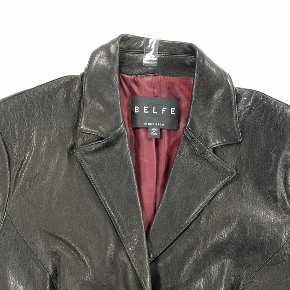 Belfe Italy Women's 12 Lamb Leather Jacket - Picture 6 of 7